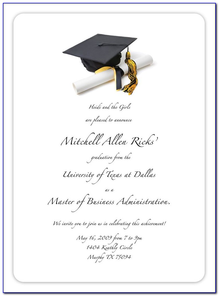 Graduation Invitation Templates Free Download