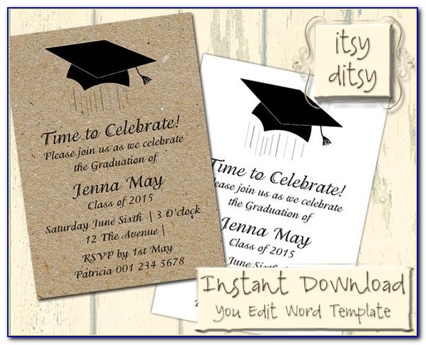 Graduation Invitation Templates Free Photoshop