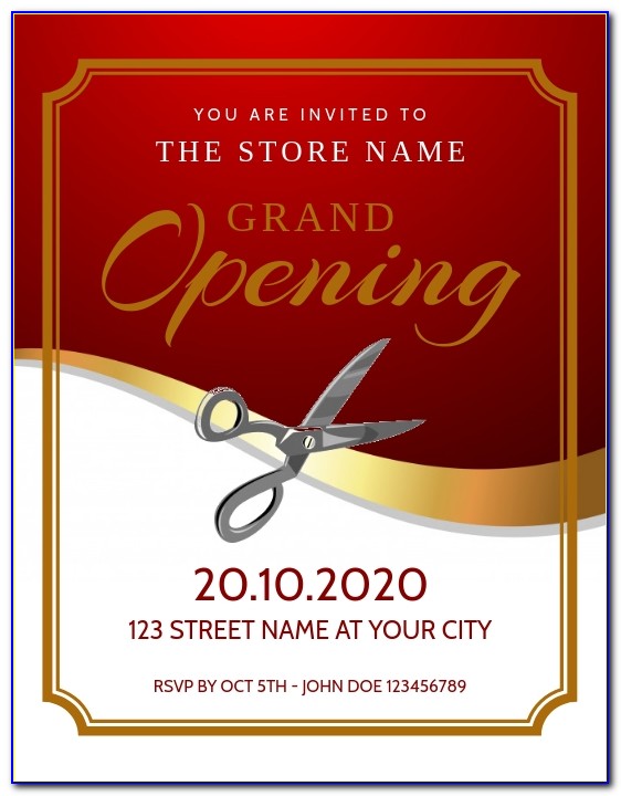 Grand Opening Invitation Template Free