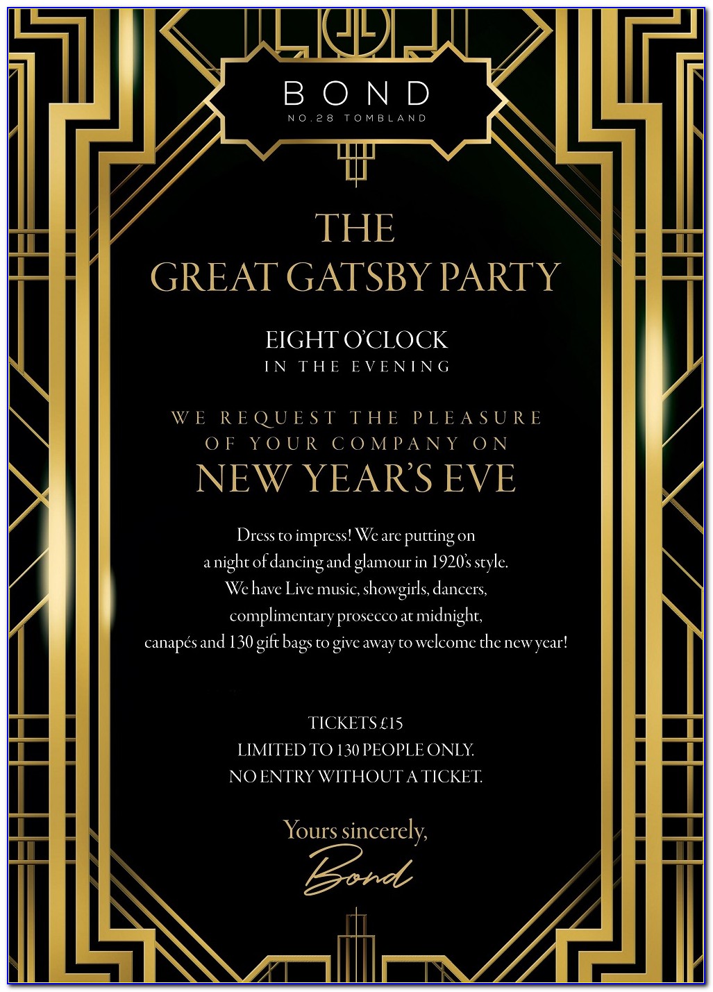 Great Gatsby Invitation Template Free