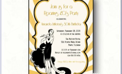 Great Gatsby Prom Invitations Template