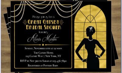 Great Gatsby Themed Invitation Template Free