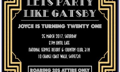 Great Gatsby Themed Party Invitations Templates