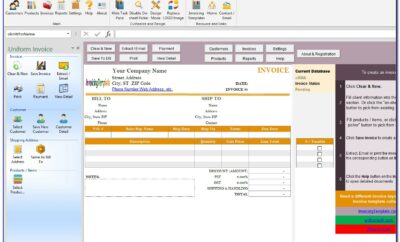 Half Page Invoice Template Excel