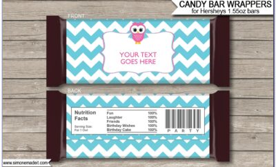 Hershey Bar Wrapper Template Dimensions