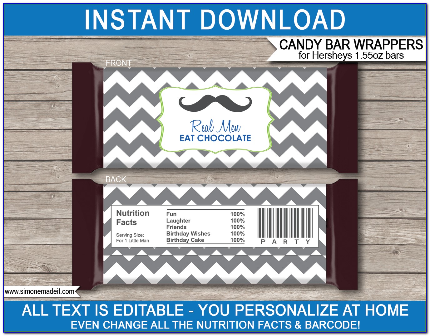 Free Hershey Bar Wrapper Template Photoshop