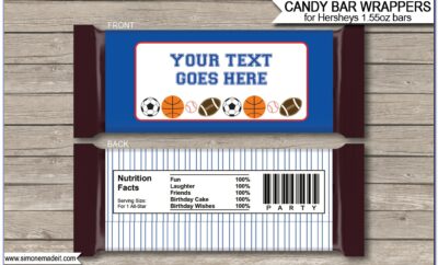 Hershey Bar Wrapper Template Thank You
