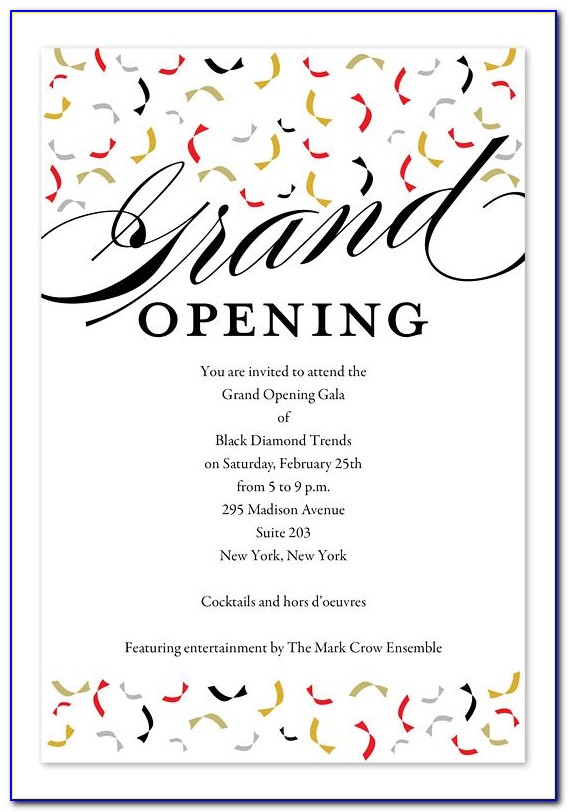 Hotel Opening Invitation Template Free Download