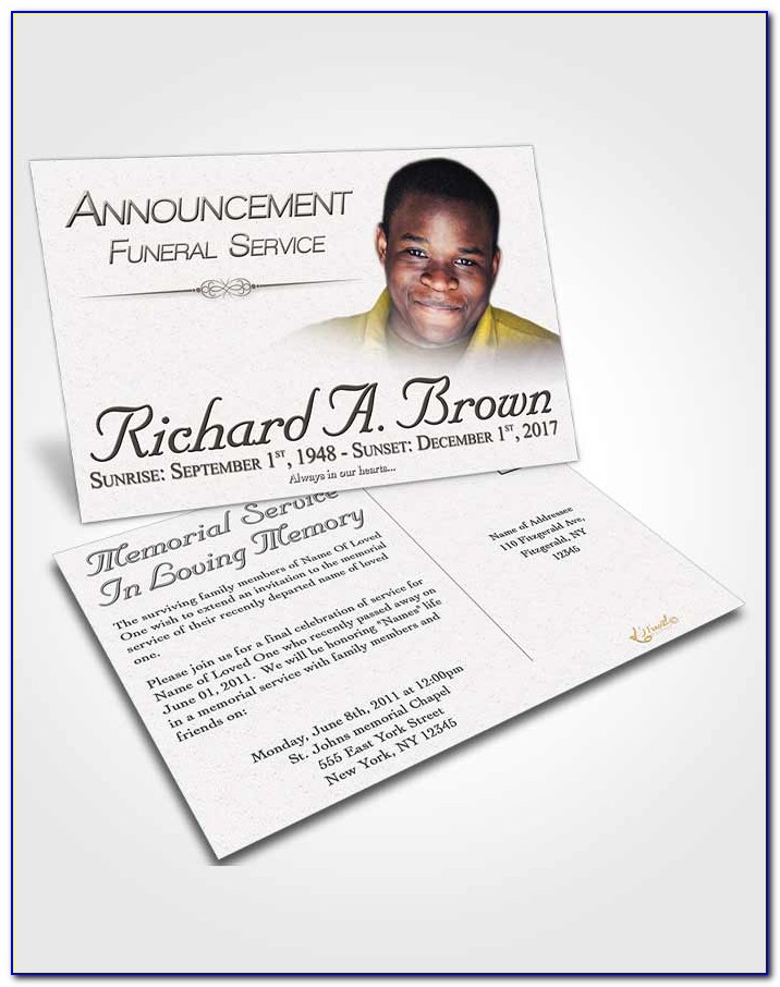 Microsoft Word Funeral Announcement Template