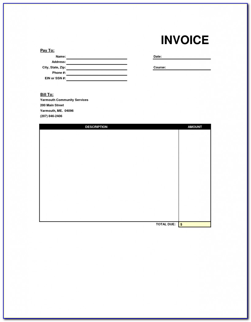 Basic Invoice Template Free Nz