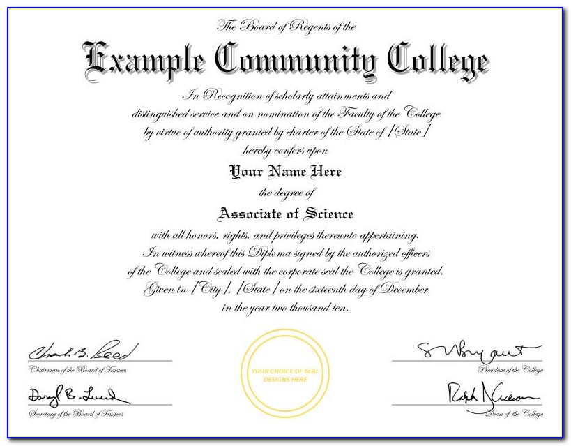 College Diploma Template Free Download