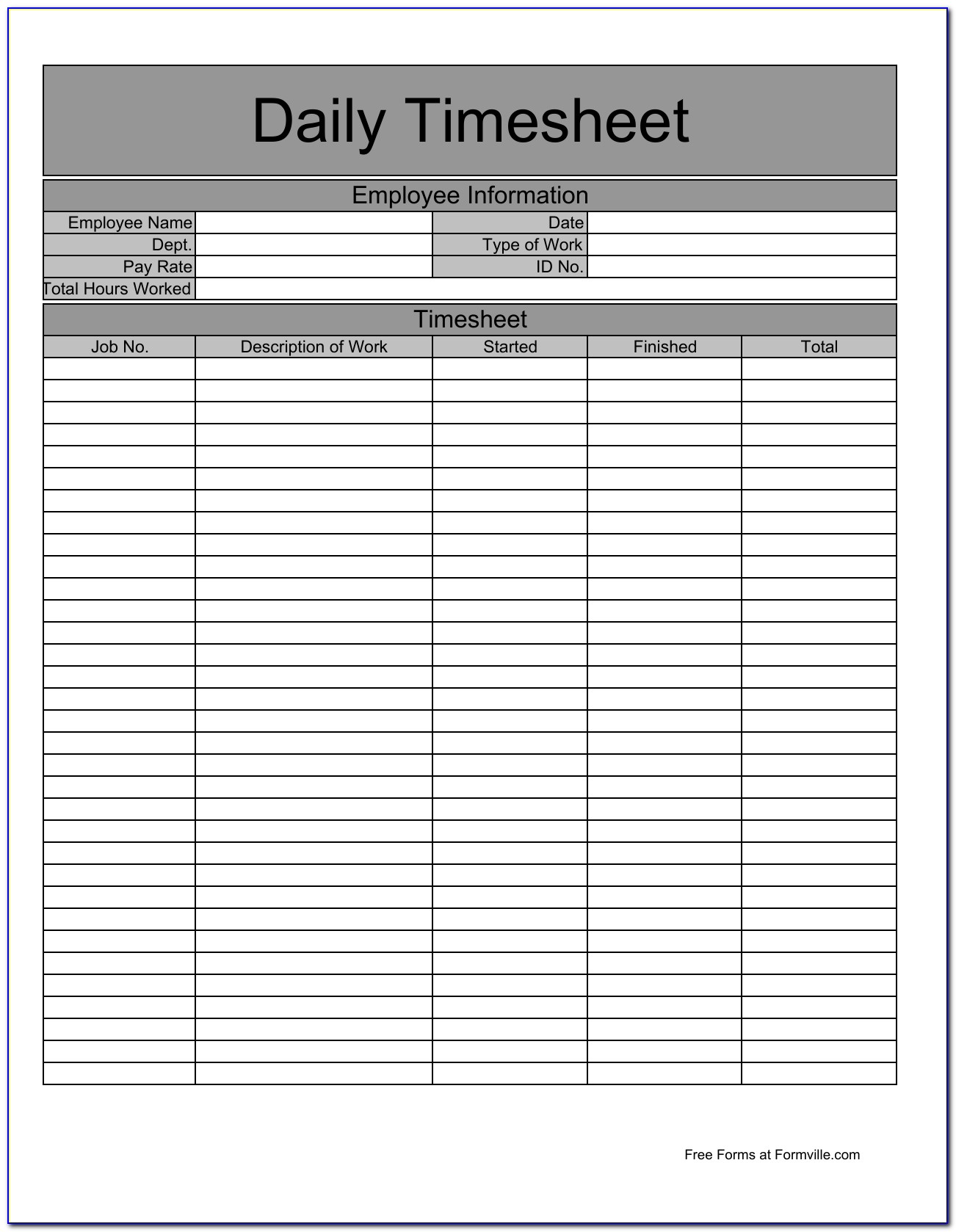 Daily Work Plan Template Excel Free Download