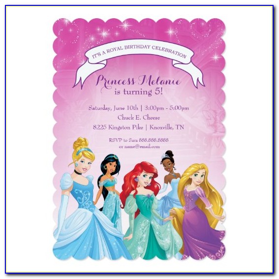 Disney Princess Birthday Invitation Card Maker Free