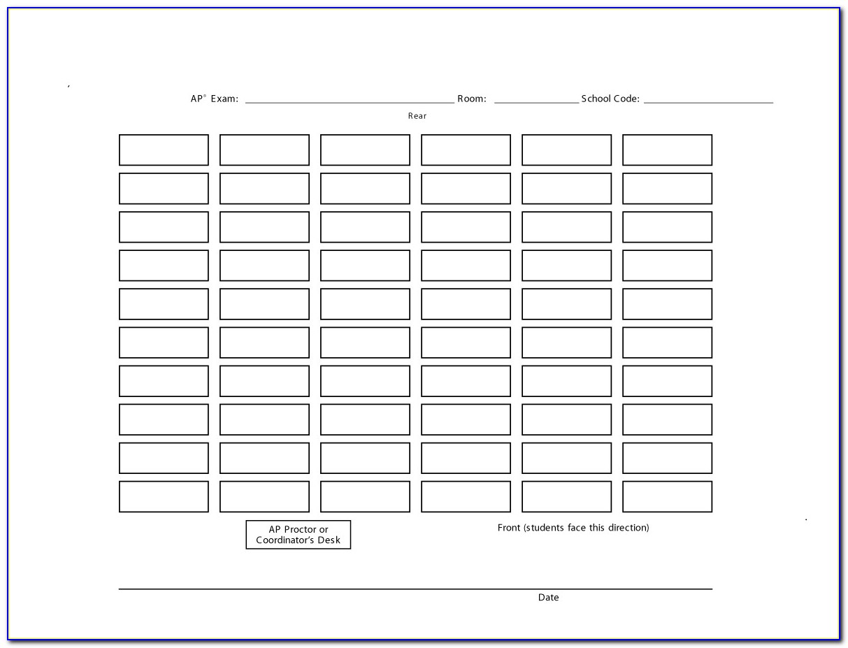 Elementary Classroom Seating Chart Template