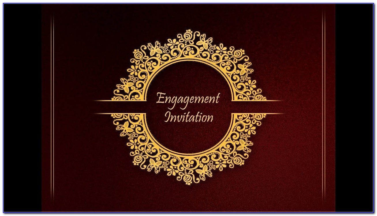 Engagement Invitation Card Psd Template Free Download