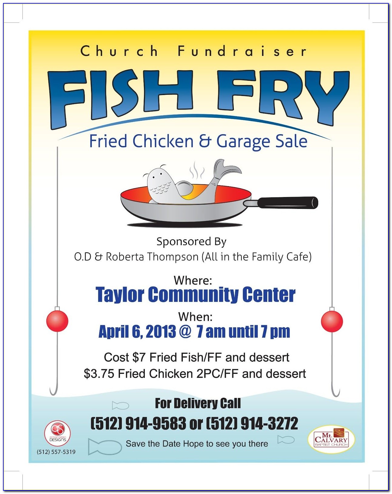 Fish Fry Flyer Template Free Download