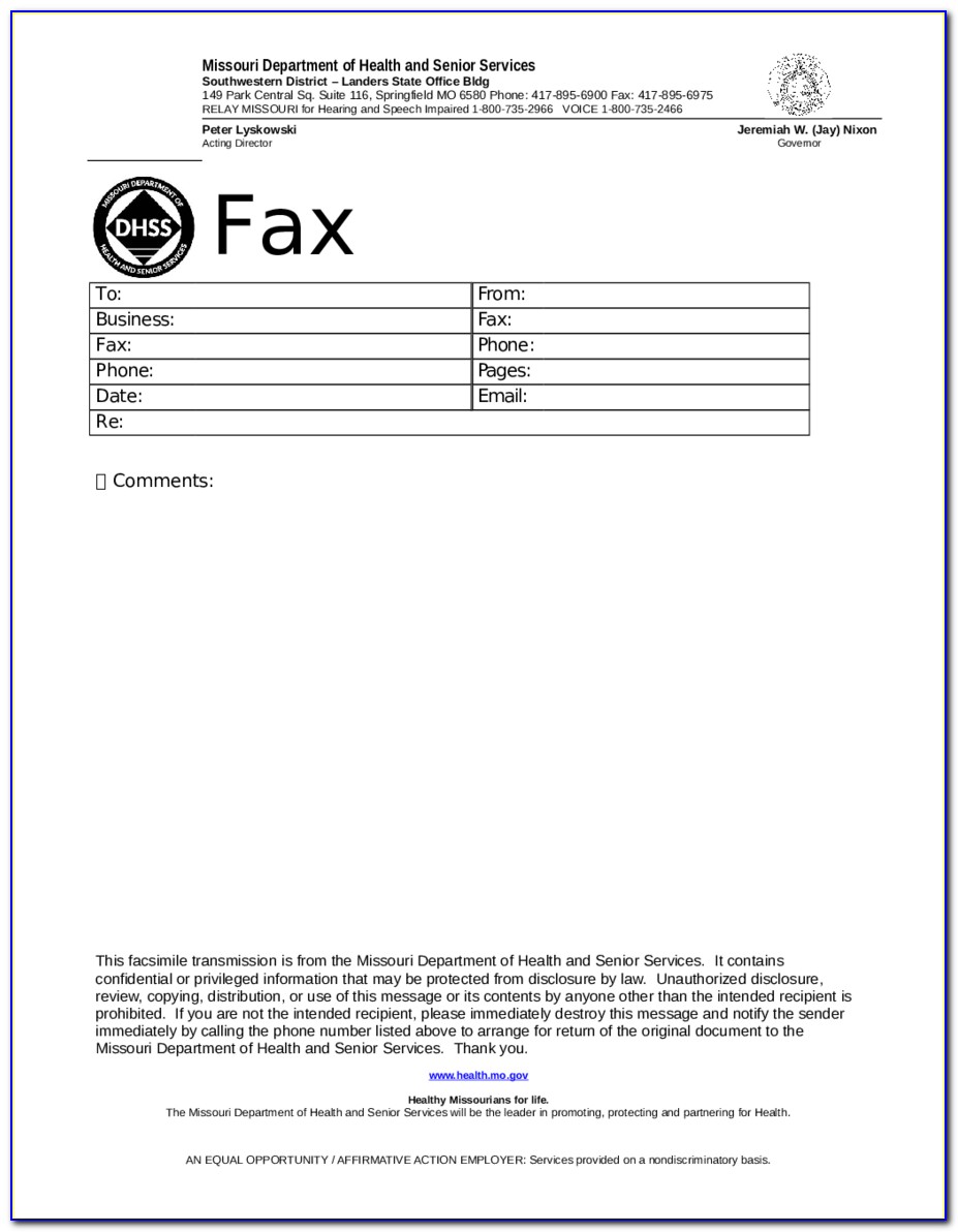 Free Blank Fax Cover Sheet Pdf