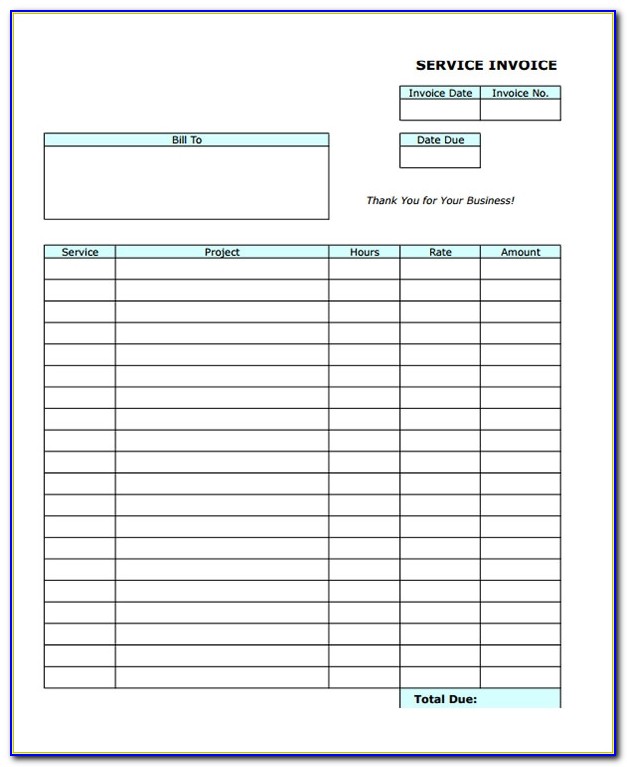 Free Blank Invoice Templates To Download