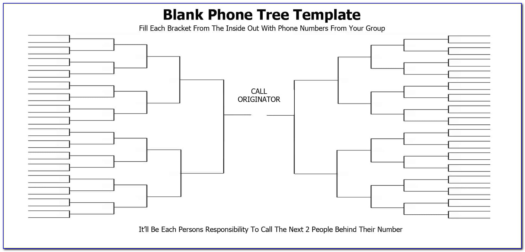 Free Blank Phone Tree Template
