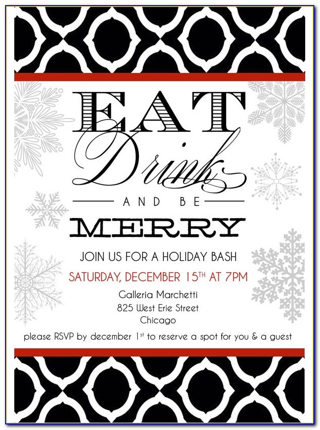 Free Business Holiday Party Invitation Templates