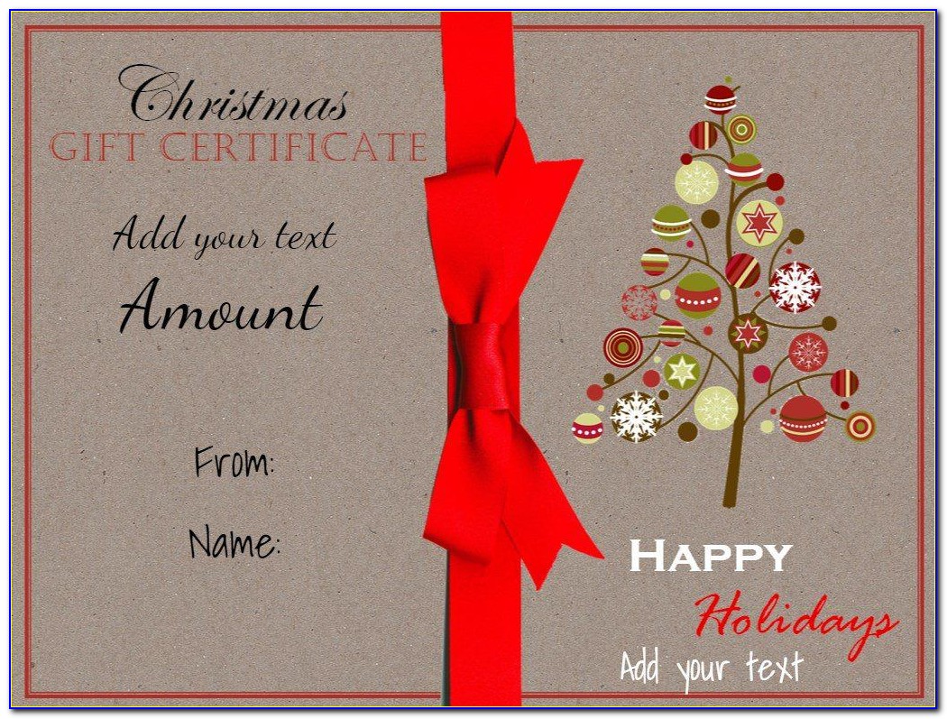 Free Christmas Gift Voucher Templates