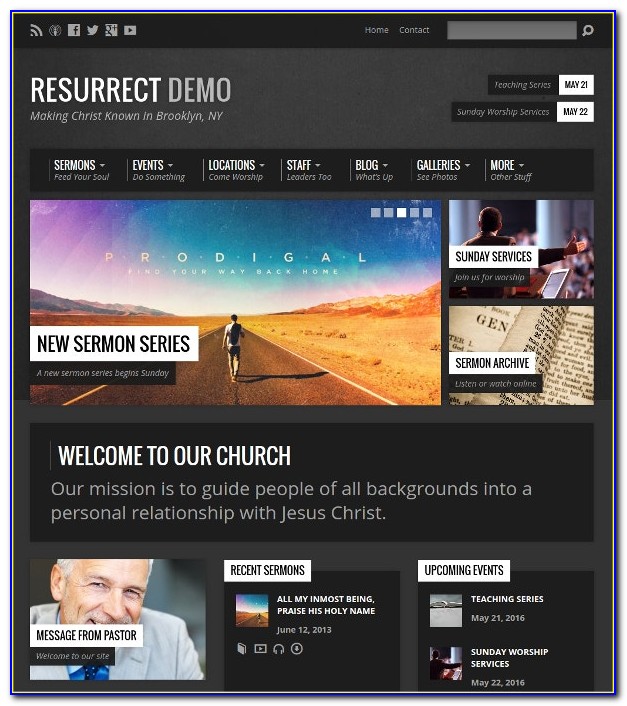 Free Church Website Templates Download