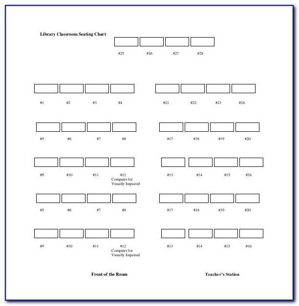Free Class Seating Plan Template