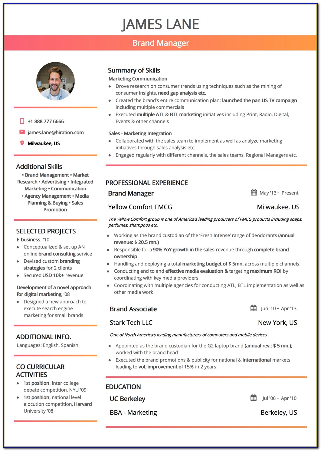 Free Combination Resume Template Word