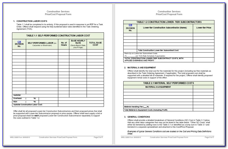 Free Commercial Construction Cost Estimate Excel Template