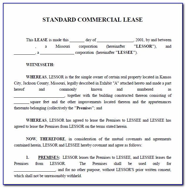Free Commercial Lease Agreement Template Victoria