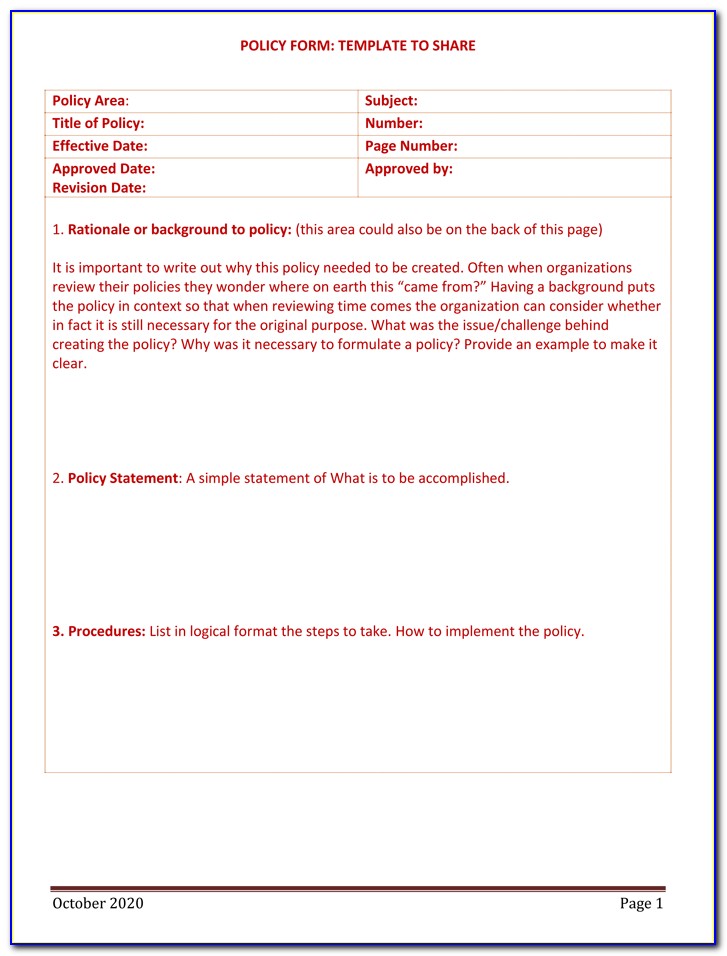 Free Company Safety Manual Template