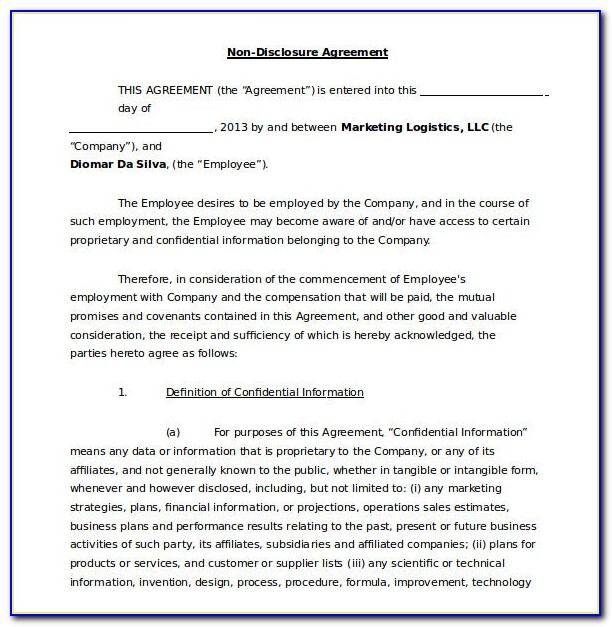 Free Confidentiality Agreement Template Download