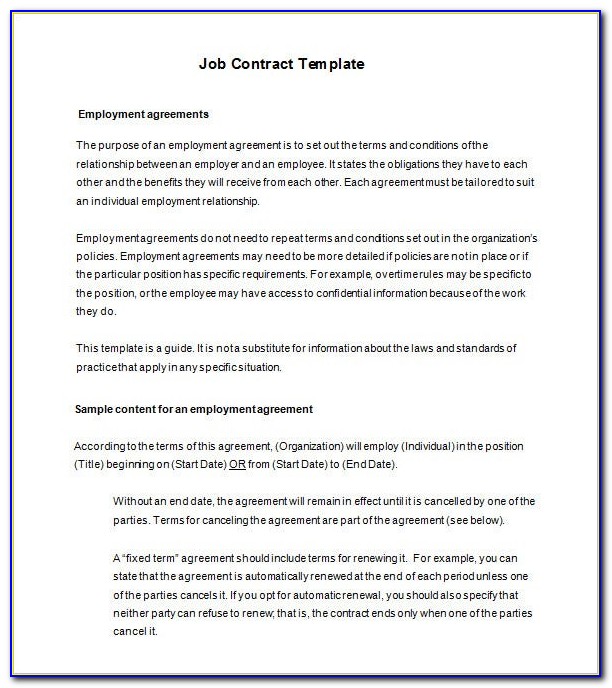 Free Contract Templates For Independent Contractors