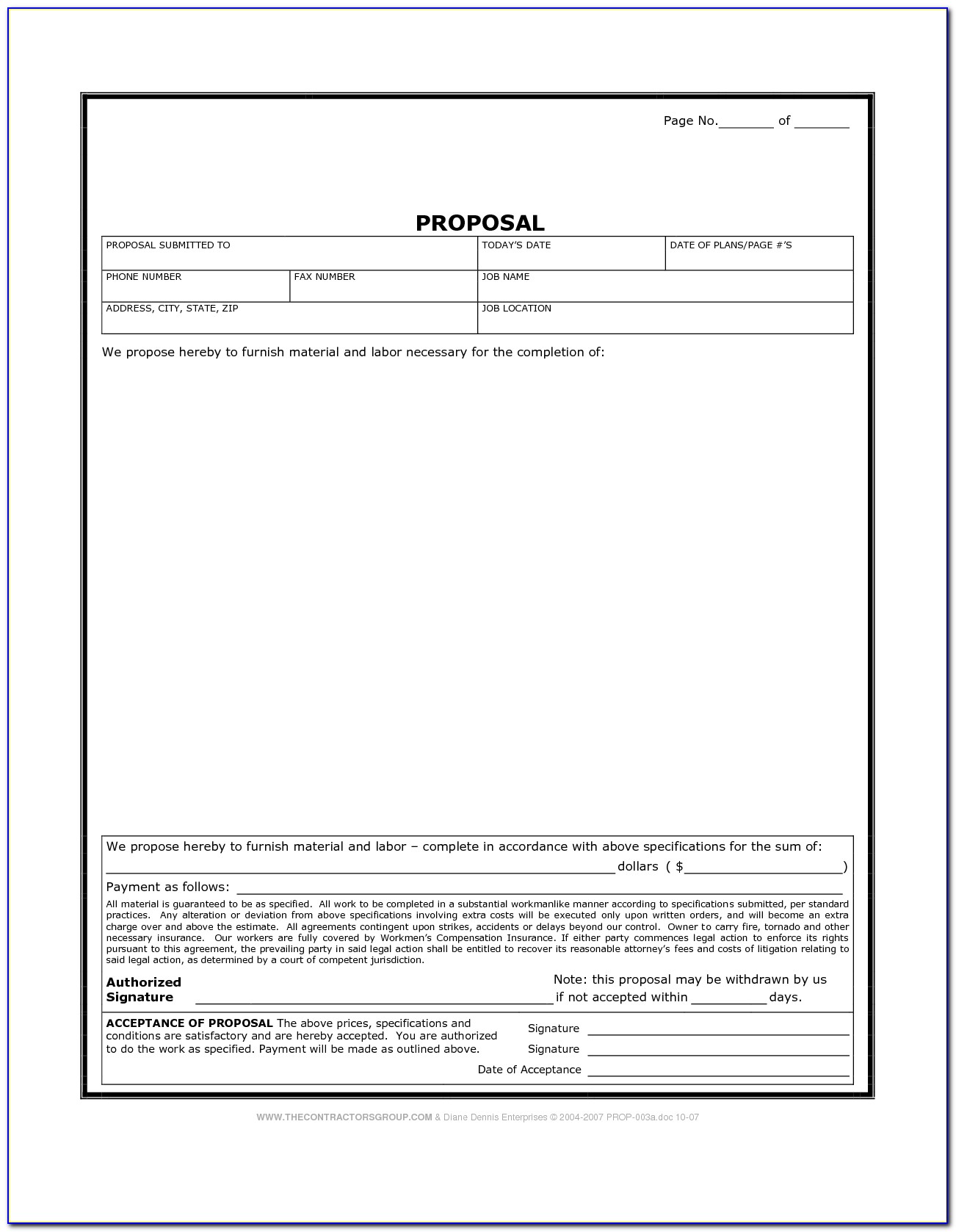 Free Contractor Contract Template Uk