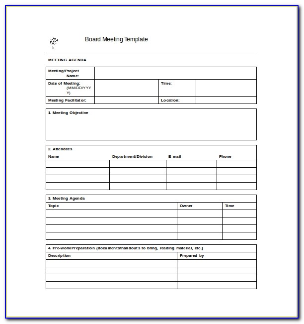 Free Corporate Minutes Form