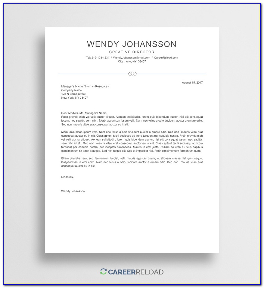 Free Cover Letter Template Nz