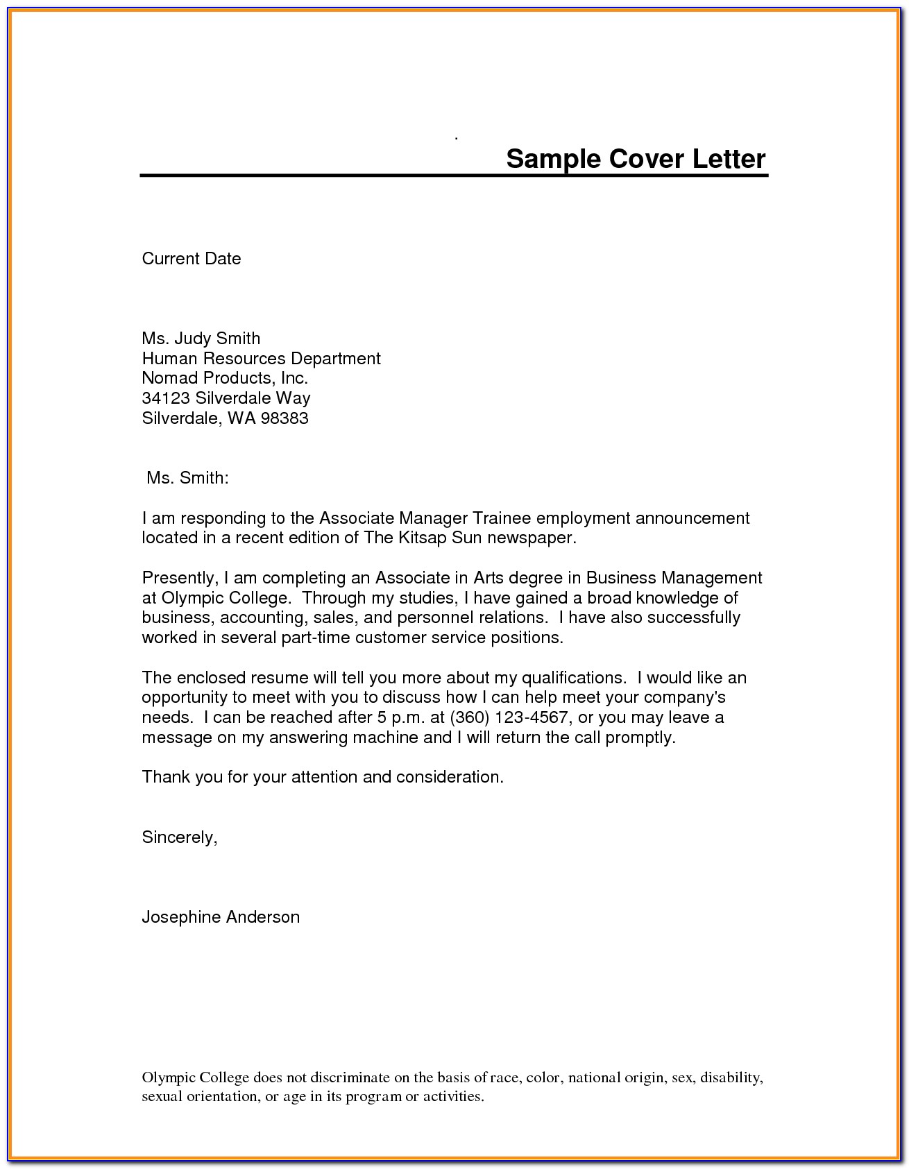 Free Cover Letter Template Uk