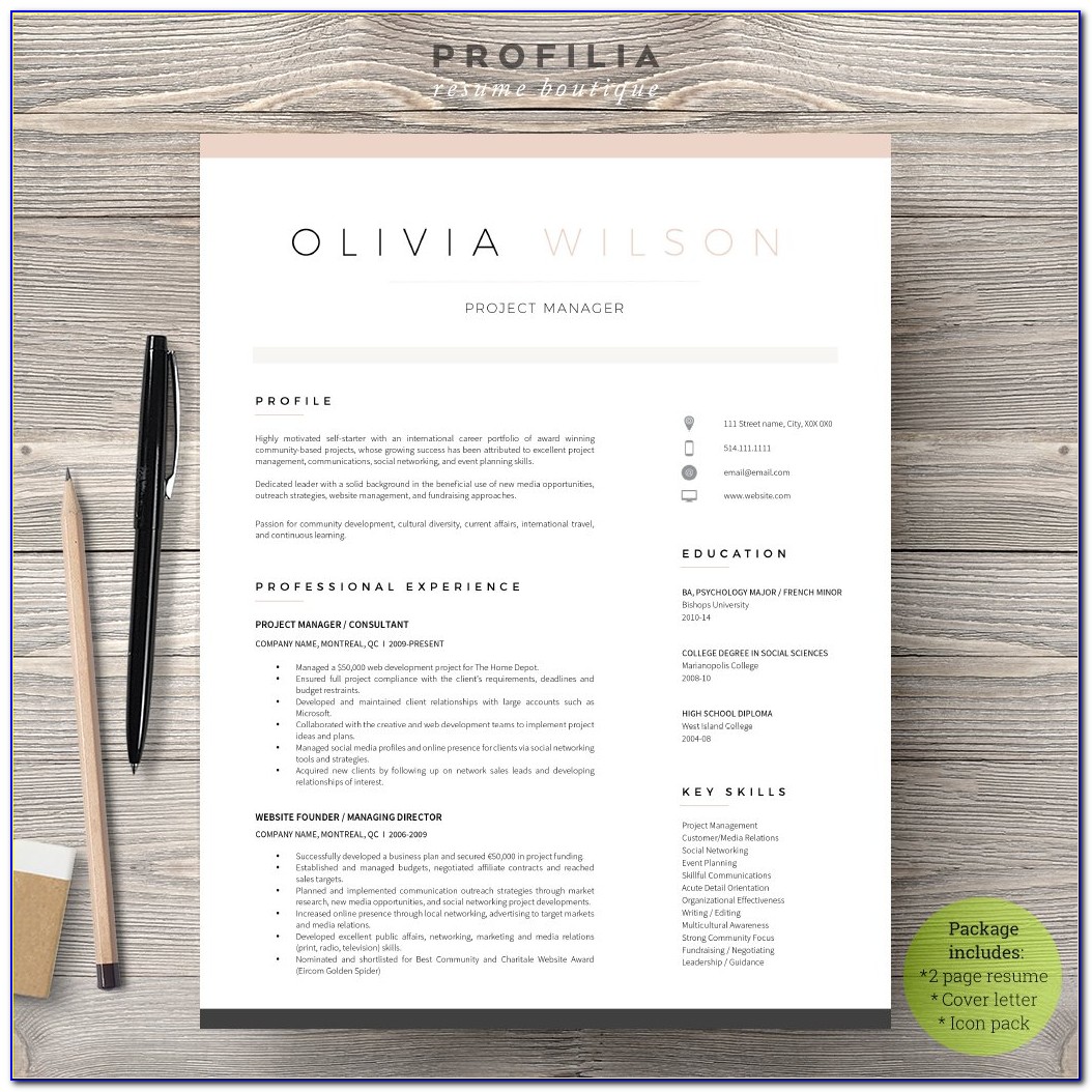 Free Creative Resume And Cover Letter Templates