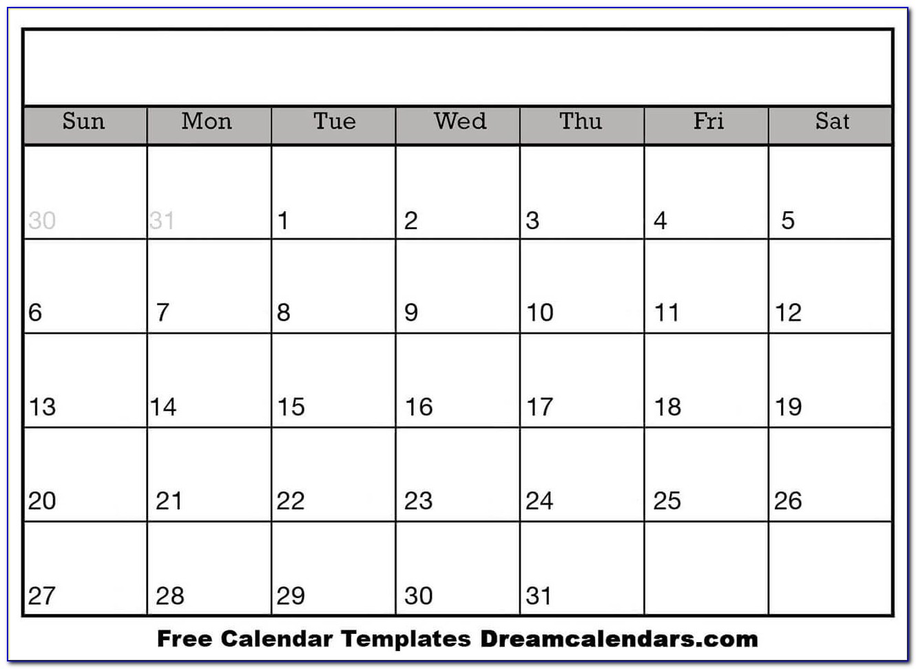 Free Customized Calendar Templates