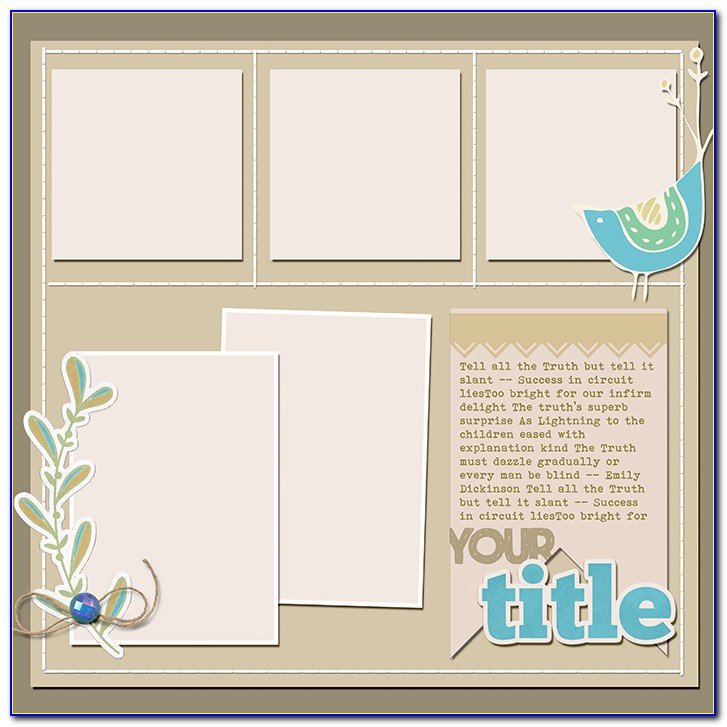 Free Digital Scrapbook Pages Templates