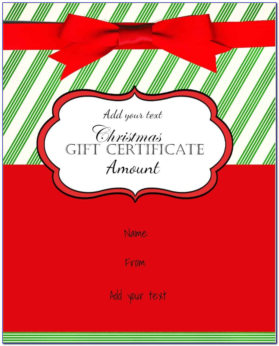 Free Download Christmas Gift Certificate Template