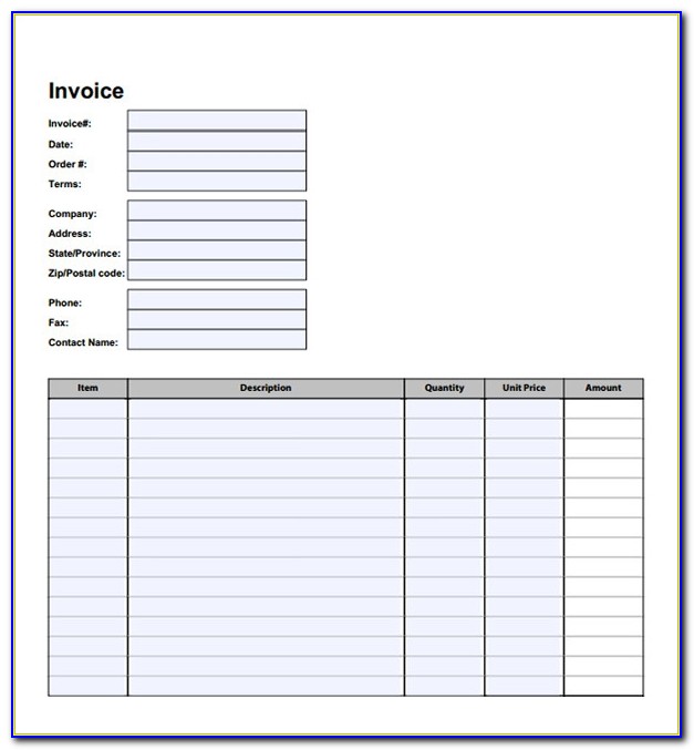 Free Download Ms Word Invoice Template