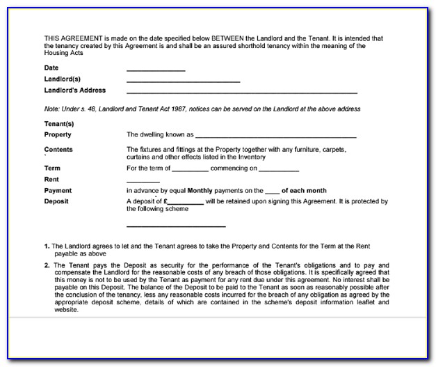 Free Download Rental Lease Agreement Form