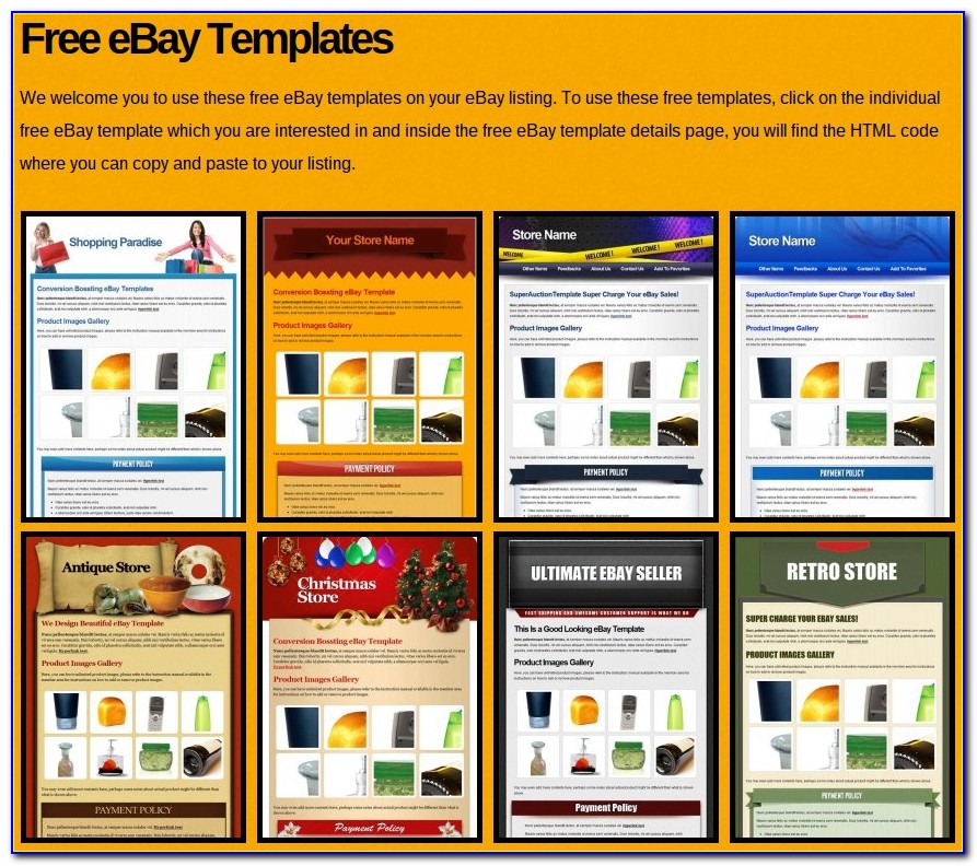 Free Ebay Store Template Builder