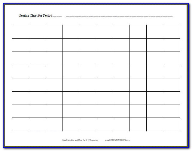 Free Editable Classroom Seating Chart Template