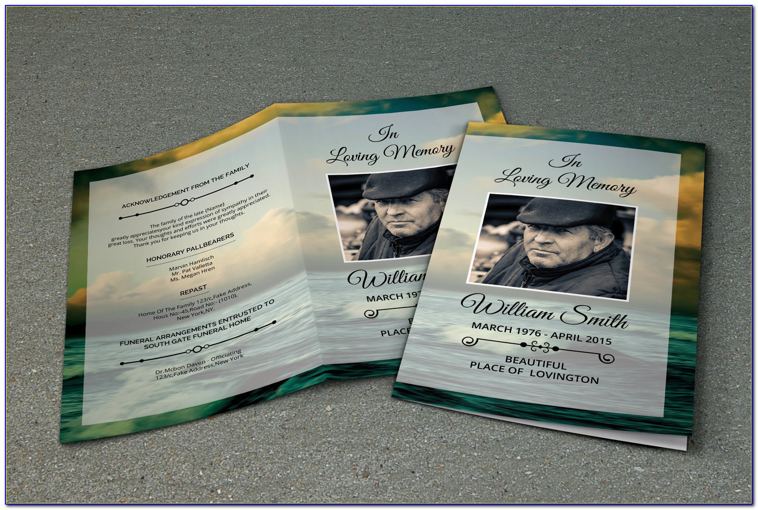 Free Editable Funeral Booklet Template