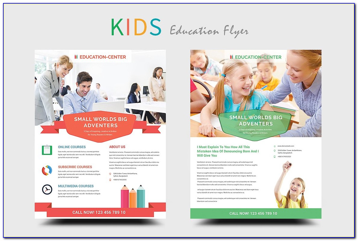 Free Education Flyer Template Psd