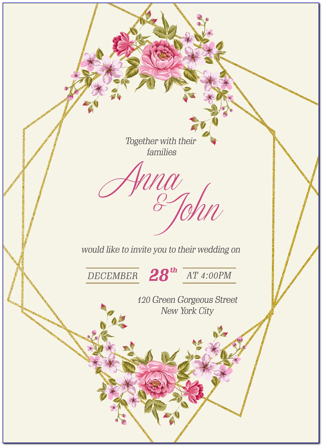Free Engagement Invitation Card Templates Download