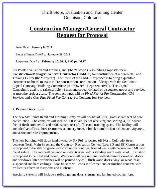 Free Estimate Template For Construction