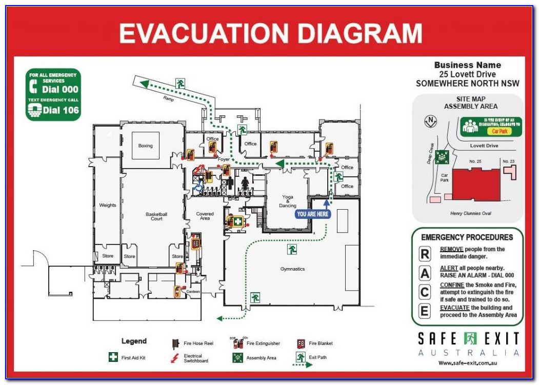 Free Evacuation Plan Template For Office